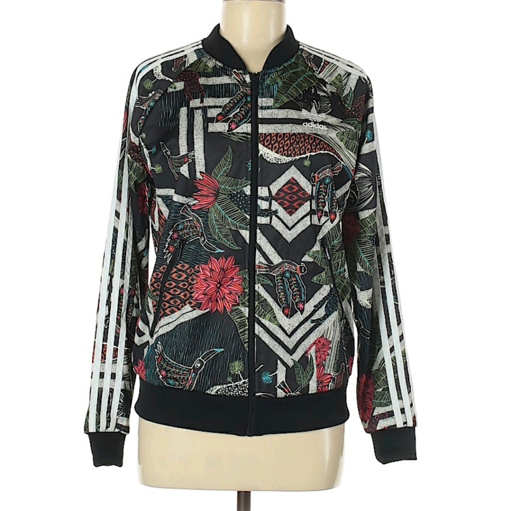 Adidas farm zip up jacket Sz-M jungle print